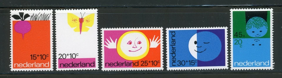 Netherlands Complete MNH Set #B476-480 Surtax for Child Welfare Stamps - Image 1 of 1