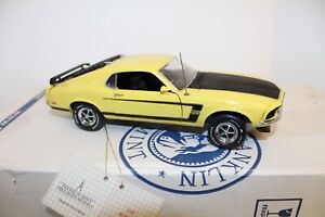 New ListingFranklin Mint 1969 Yellow Boss 302 Mustang 1/24