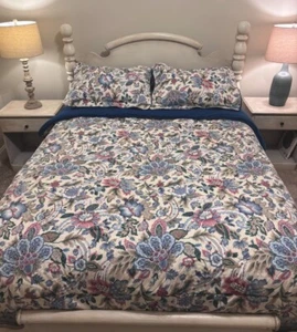 Vintage Thomasville Queen Full Comforter Sham Reversible 92" x 86" Floral Granny - Picture 1 of 6