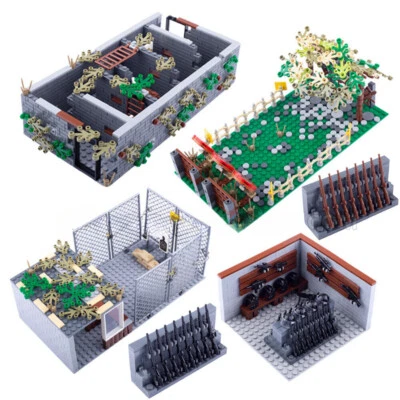MOC Military City Street View Training Room Archery Range Weapon Rack Model Set - Image 1 of 4