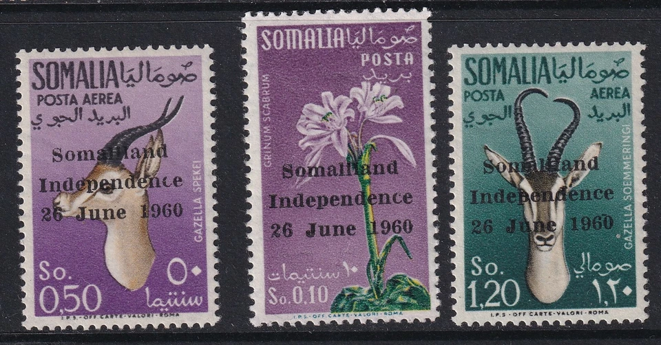 SOMALIA - 1960 - SOMALILAND INDEPENDENCE SET OF 3 - MM - SG 353/355 - CAT £150 - Image 1 of 2