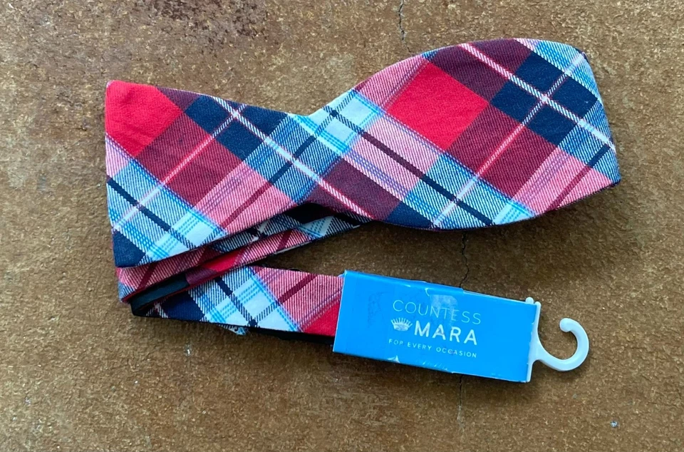 Nova gravata borboleta masculina 100% algodão Countess Mara, vermelha, tamanho único - Imagem 1 de 1