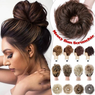 ELAILITE Geheimnis Haarteil Echthaar Dutt Haargummi Haarverlängerung Bun Stirnband 1Pcs H