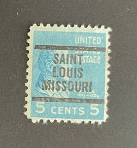 Saint Louis, Missouri Type 207 Precancel - 5 cents Monroe Prexie, U.S. #810 - MO - Picture 1 of 1