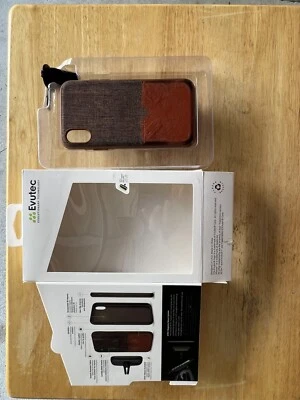 Funda de cuero premium Evutec para iPhone con montaje de ventilación - iPhone X - Brigandine / Lava Foto 1 de 4