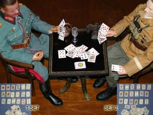 1/6 ACCESSORI DID 3R ww2 carte da gioco modelli tedeschi fatti a mano - Foto 1 di 3