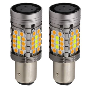SYNETICUSA 1157 LED Switchback Light Error Free Decoding Turn Signal Bulb Type 2 - Foto 1 di 10