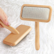 Astfys Carpet Rake-Wood Sheepskin Wool Brush, for Carding Fur, More Suitable for