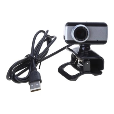 Portable Lightweight Webcam for Laptop PC Computer Web Camera USB Webcam Black - Image 1 of 4