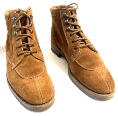 Gravati Hecho a Mano en Italia, Botines de Gamuza Marrón con Cordones para Mujer, 5.5 M, Usados en Excelente Condición Foto 1 de 4