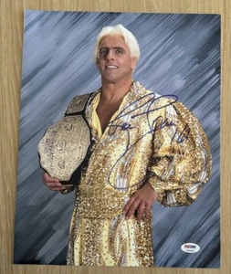 RIC FLAIR SIGNED WWE WWF WCW 11X14 PHOTO PSA/DNA - Picture 1 of 2