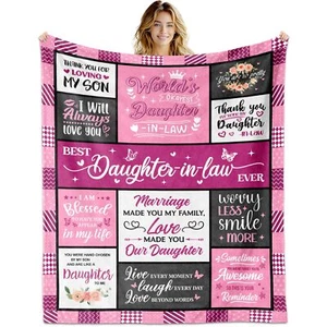 Daughter in Law Birthday Gifts Gifts for Daughter in Law Throw Blanket 60"x 5... - Picture 1 of 7