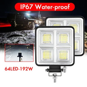2x Traktor Scheinwerfer Auto Strahler KFZ Arbeitsscheinwerfer 64LED 192W 12V 24V - Bild 1 von 10