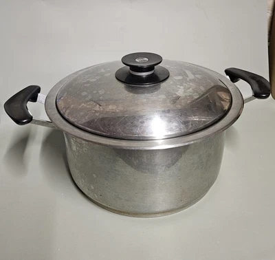 GRANDE CASSEROLE FAIT TOUT AMC / COCOTTE EN ACIER INOXYDABLE / 28 CM DE DIAMETRE - Immagine 1 di 4