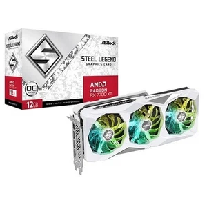 ASRock AMD Radeon RX 7700 XT Steel Legend 12GB OC Graphics Card White [NEW] - Afbeelding 1 van 8