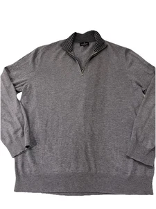 Brooks Brothers Mens 1/4 Zip Light Blue Sweater Supima Cotton Lg Luxury Prep - Picture 1 of 8