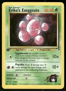 Pokemon Tcg NM Erika's Exeggcute [1st Edition] #77 Pokemon Gym Heroes - Picture 1 of 2