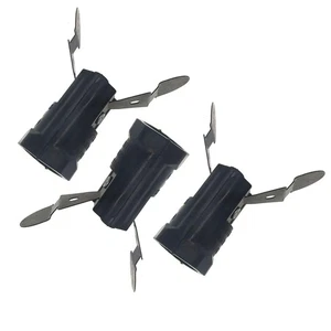 E12 Candelabra Lamp Holder,Candelabra Base Phenolic Sockets with Double black  - Picture 1 of 4