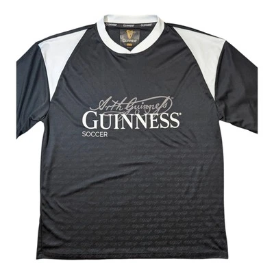Camiseta de fútbol Guinness blanca y negra con camisa de la firma Arthur Guinness XXXL Foto 1 de 4