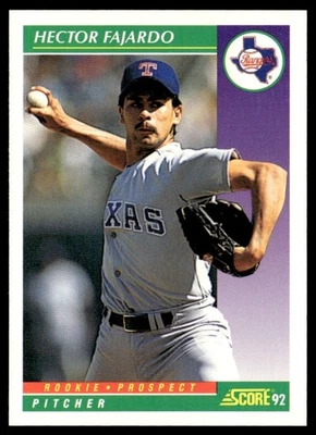 1992 Score Hector Fajardo Rookie Texas Rangers #842 - Image 1 of 2