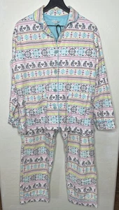 pj salvage Gr. M Flanell Pyjama Set Katzen und Schneeflocken - Bild 1 von 6