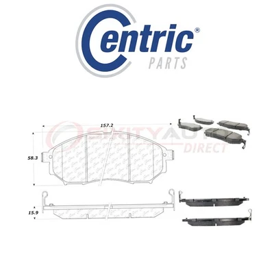 Centric Semi Metallic Brake Pads w Shim for 2005-2008 Infiniti G35 3.5L V6 - lp Foto 1 de 4