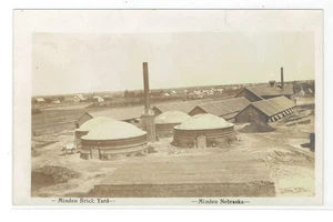 Minden Nebraska Brick Yard AZO variety cir 1904-1918 real photo postcard RPPC - Picture 1 of 2