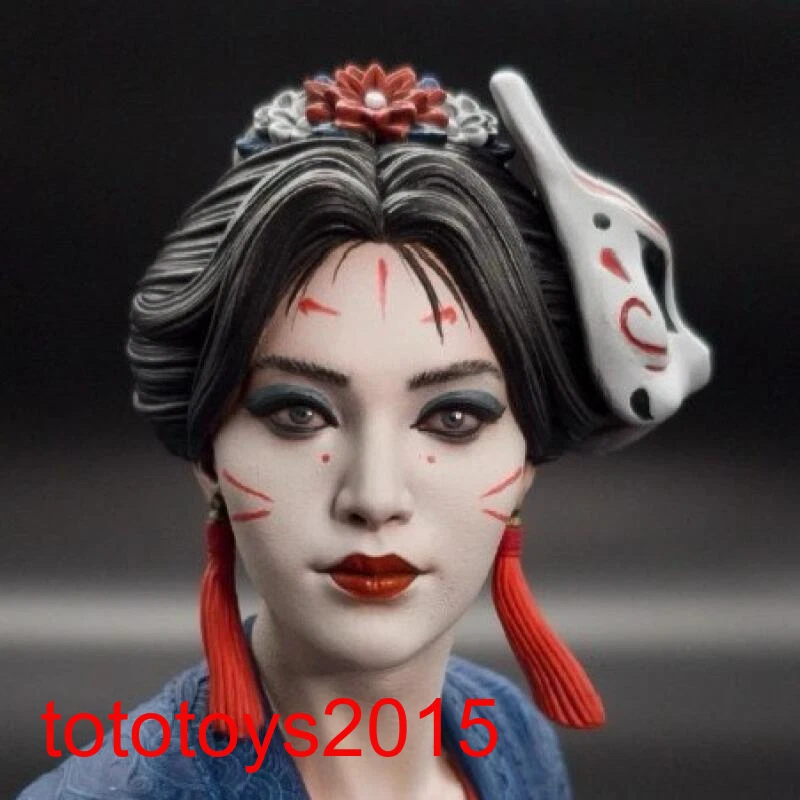 Cabeza esculpida de niña de belleza de zorro 1:6 1:12 1:18 para figura de acción de 12" 6" 3,75" juguete corporal Foto 1 de 4