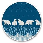 2 x Vinyl Stickers 7.5cm - Ice Scene Polar Bear Winter  #45390