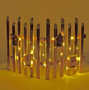 LED Licht Holz Latten 2 Zaun Weihnachtsbaum Rock Ständer Bordüre Deko groß - Bild 1 von 2