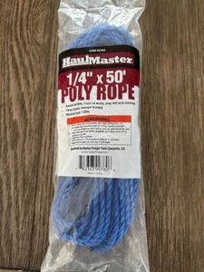 Haul Master  1/4" x 50'  Blue Poly Rope - Picture 1 of 2
