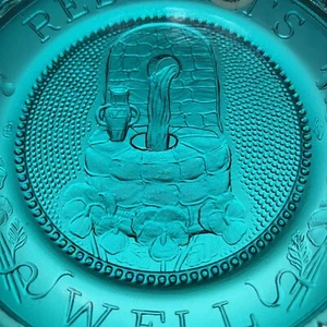 Rebekah's Well Art Glass Window Decoration 1993 Lead Pairpoint Crystal Cup Plate - Picture 1 of 8
