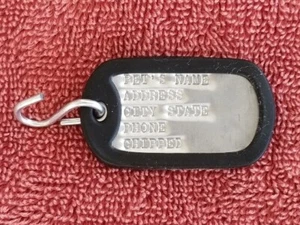 Custom Personalized Military Dog Tag Style Stainless Steel Pet ID Tag - Picture 1 of 3