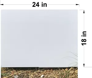 10 Pack White Yard Signs 18''x24'' with 20 H-Stakes 12'' Brand New Ship Same Day - Picture 1 of 14