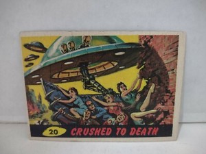 Original 1962 Mars Attacks! Card #20 Crushed To Death Topps