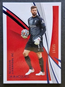 2021 Panini Immaculate ALISSON Sapphire /25 Liverpool - Picture 1 of 2