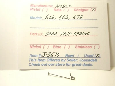 MODELO NOBLE 602, 662, 672.  (RESORTE DE VIAJE SEAR) (ARTÍCULO # J-3670) Foto 1 de 4