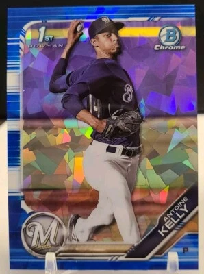 2019 Bowman Draft Sapphire Antoine Kelly Blue Refractor /99 #BDC-36 1st Bowman - Image 1 of 2