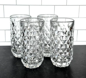 Set of 4 Fostoria York Highball Glasses Heavy Barware Clear 12 oz - Picture 1 of 6