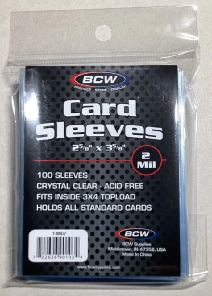 Fundas para tarjetas coleccionables BCW 1 paquete de 100 sin abrir ¡con seguimiento! Foto 1 de 1