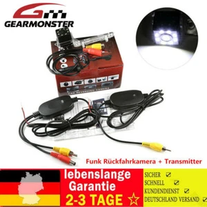 Funk Rückfahrkamera Einparkhilfe Kabellos für VW T5 T6 Golf 5 Passat Caddy Jetta - Bild 1 von 12