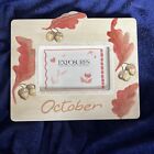 Exposures October Wooden Picture Frame 5.5x3.5 Hand Painted Acorn Oak Leaf
