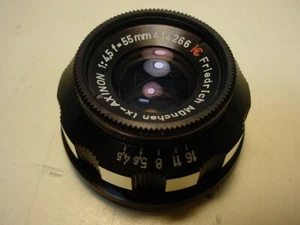 Friedrich Munchen 1350 f4.5 obiettivo vintage 55 mm NOS - Foto 1 di 12