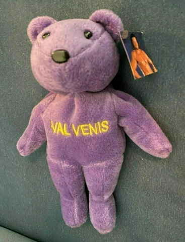 1999 WWF Attitude Bear Val Venis  Beanbag Plush with Tags Cover