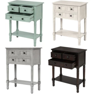 Narrow Console Table Sofa Table Sideboard with 3Drawers and Bottom Storage Shelf - Picture 1 of 18