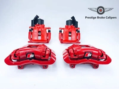 ORIGINAL AUDI A6 C6 JUEGO COMPLETO DE PINZAS DE FRENO 2007-2010 345/330mm ROJO S Foto 1 de 4