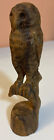 OliveArt Owl Log Statue Real Hand Carved in the Holy Land Statuette Figurine