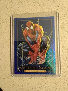 Spider-Man 2024 Marvel Masterpieces '92 Platinum #87 Blue Traxx - Picture 1 of 2