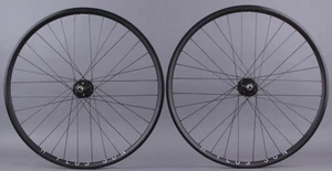 H Plus Son Archetype Black rims Track Fixed Gear Bike Wheelset DT 3x Front Rear - Picture 1 of 4