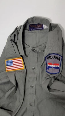 Horace Small Professional Apparel Indiana Police Corp Grey Uniform Button Shirt - Image 1 of 4